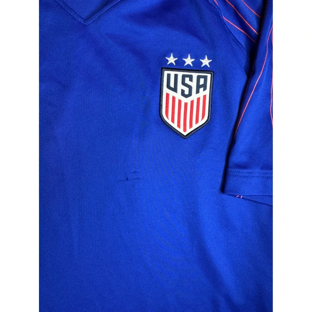Nike USA Soccer National Team Jersey Blue Red Dri-FIT USWNT V-Neck Mens Large